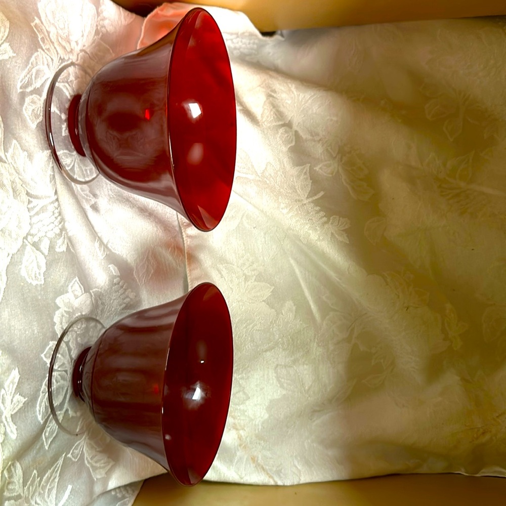 Set of 2 -Morgantown- Monroe Red - Footed Dessert